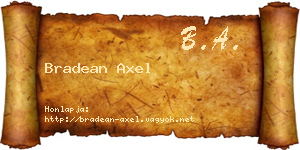 Bradean Axel névjegykártya